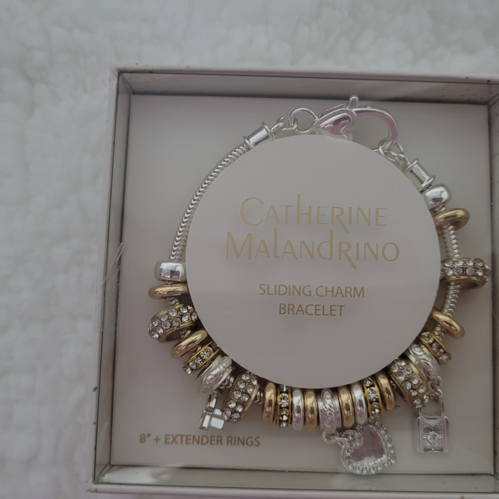 Catherine Malandrino Gold and Silver Charm Bracelet